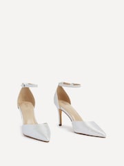 Linzi Silver Maci Stiletto Court Heels With Ankle Strap - Image 3 of 5