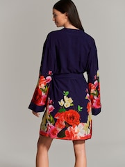 B by Ted Baker ВМС Цветы Вискоза Добби Халат - Image 4 of 8