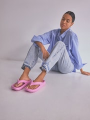 Pink self. Chunky Flip Flops - Image 2 of 7