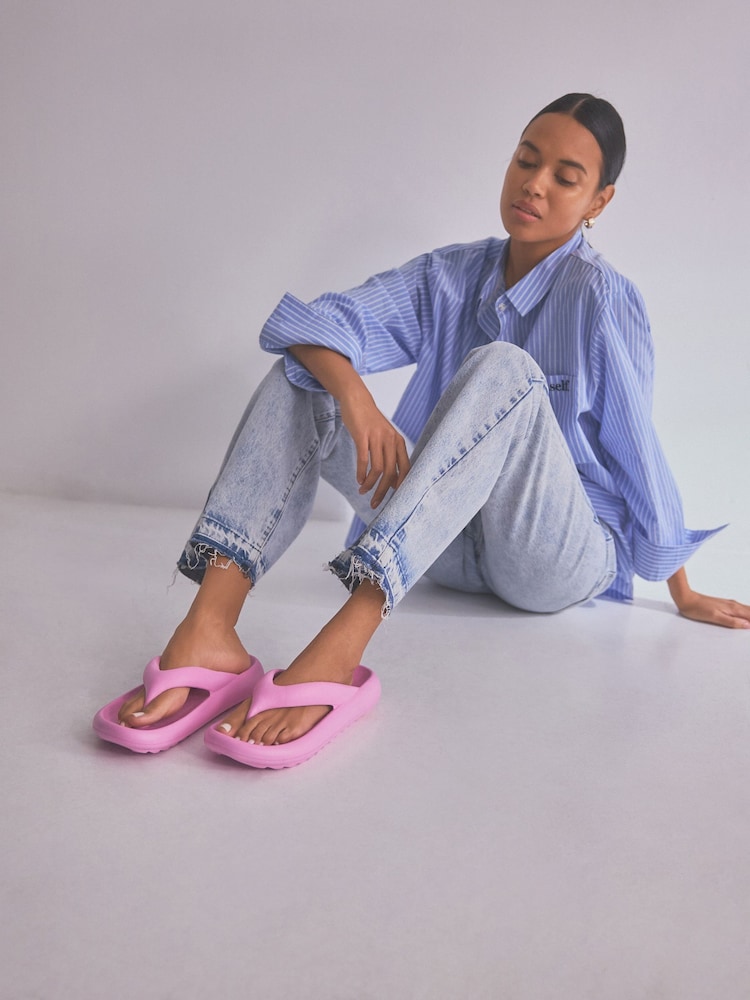 Pink self. Chunky Flip Flops - Image 2 of 7