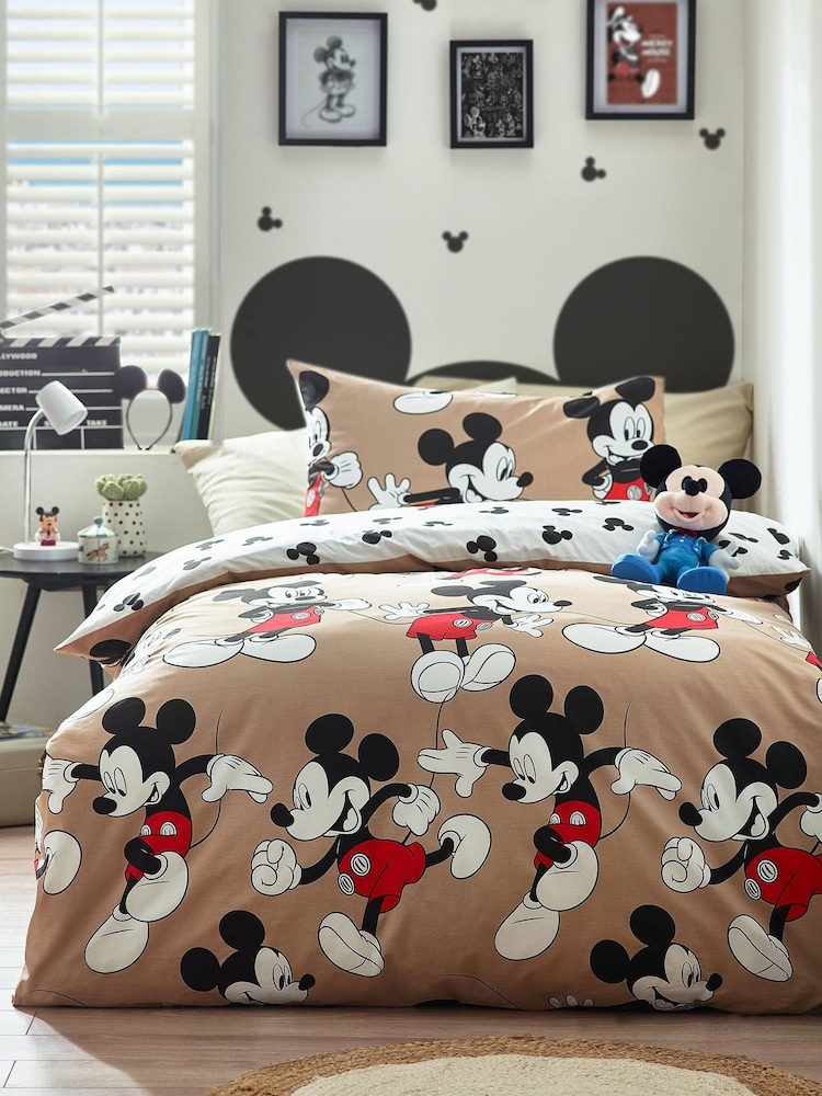 Mickey Mouse 100% Cotton Duvet Cover and Pillowcase Set - Image 1 of 7