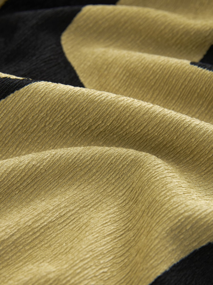 Khaki Green Textured Ruched Midi Dress - Image 2 of 2 Khaki Green Textured Ruched Midi Dress - Image 2 of 2