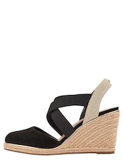 Schwarz - Lipsy Pumps mit mittelhohem Keilabsatz und Stretchriemen - Bild 5 von 5