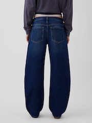 Gap Dark Wash Low Rise Barrel Jeans - Image 2 of 5