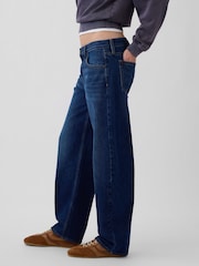 Gap Dark Wash Low Rise Barrel Jeans - Image 3 of 5