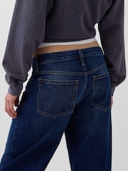 Gap Dark Wash Low Rise Barrel Jeans - Image 5 of 5