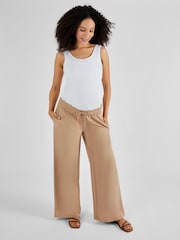 JoJo Maman Bébé Natural Linen Blend Maternity Trousers - Image 3 of 4