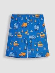 JoJo Maman Bébé Blue Construction Printed Jersey Pyjamas - Image 4 of 4