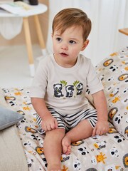 Трикотажная пижама с аппликацией панды JoJo Maman Bébé - Image 1 of 6