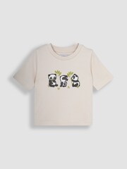 Трикотажная пижама с аппликацией панды JoJo Maman Bébé - Image 4 of 6