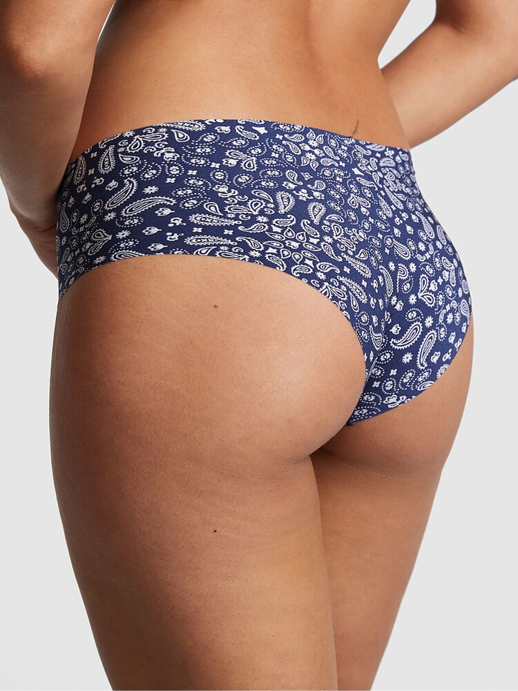 Victoria's Secret PINK Midnight Navy Blue Print No Show Cheeky Knickers - Image 2 of 3