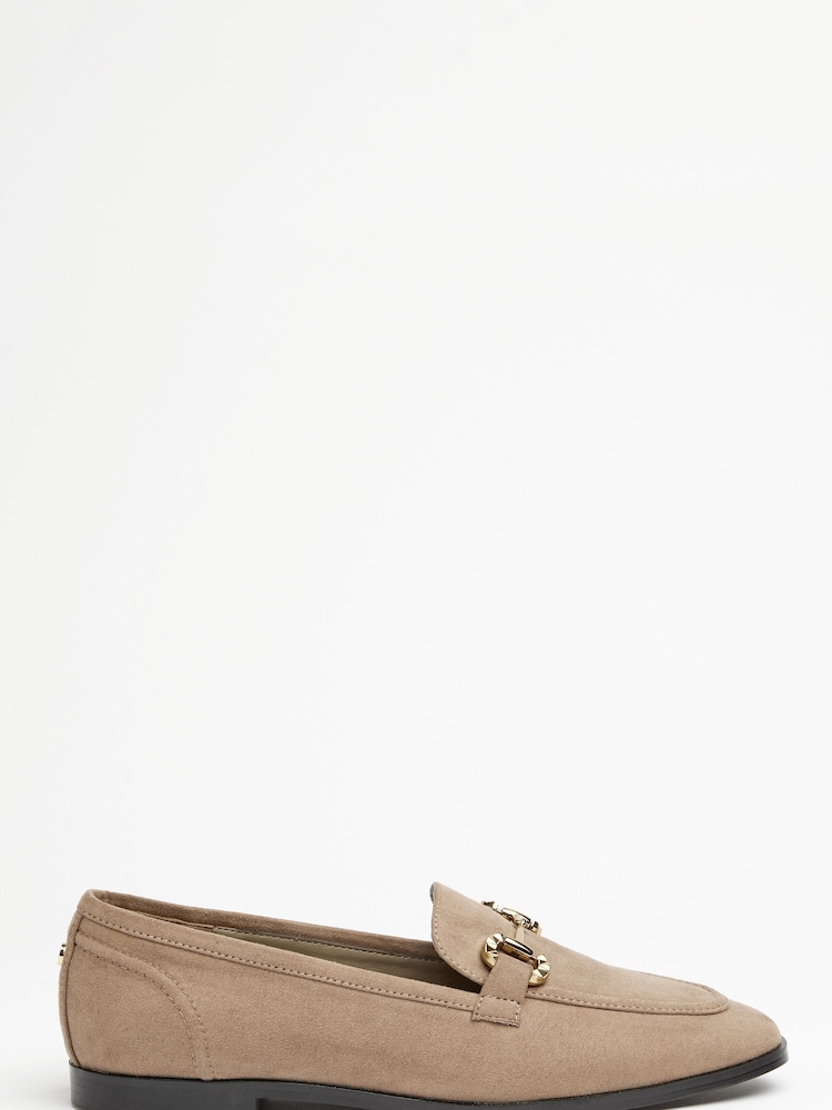 Lipsy Brown Flat Metal Trim Slim Sole Loafer - Image 4 of 4 Lipsy Brown Flat Metal Trim Slim Sole Loafer - Image 4 of 4