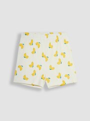 JoJo Maman Bébé Yellow Fruit Printed Jersey Pyjamas - Image 4 of 4