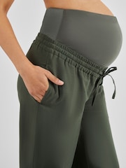 JoJo Maman Bébé Khaki Green Linen Blend Maternity Trousers - Image 4 of 4