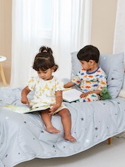 JoJo Maman Bébé Ecru Dino Printed Jersey Pyjamas - Image 2 of 6