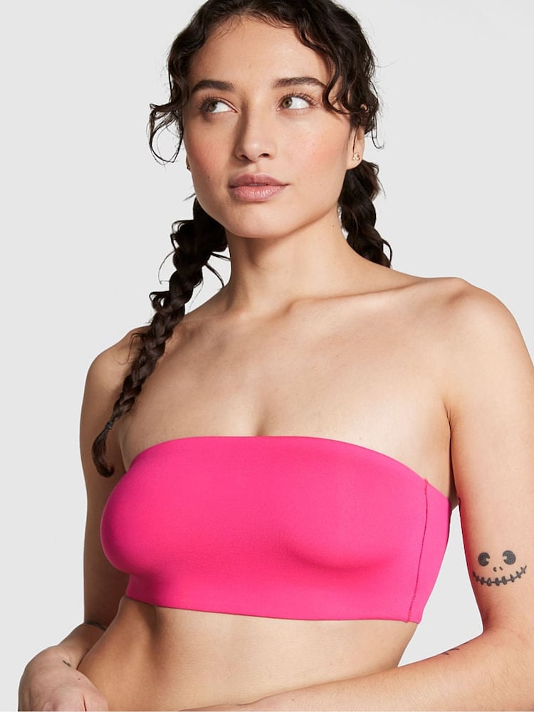 Victoria's Secret PINK Enchanted Pink Bandeau Soft Stretch Bralette - Image 1 of 4