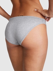 Victoria's Secret PINK Medium Heather Grey Cotton Bikini Knickers - Image 2 of 3
