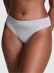 Victoria's Secret PINK Heather Medium Grey Cotton Cheeky Knickers - Image 1 of 3