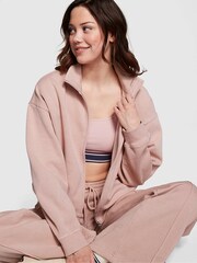 Victoria's Secret PINK Wanna Be Pink Fleece Jacket - Image 1 of 3