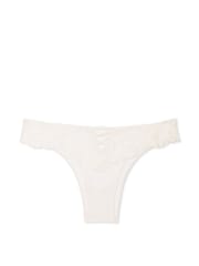 Victoria's Secret Coconut White Boho Floral Brazilian Embroidered Knickers - Image 3 of 3