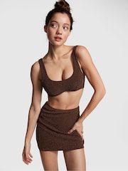 Victoria's Secret Pink Ganache Brown Shimmer Swim Mini Skirt - Image 1 of 3