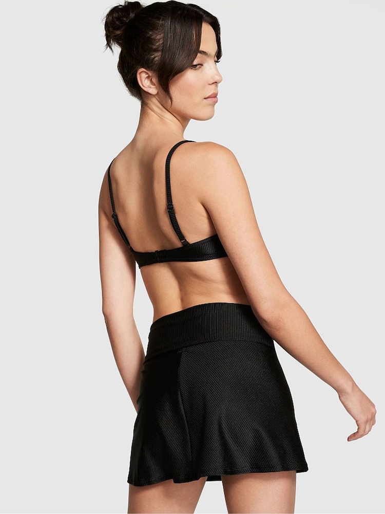 Victoria's Secret PINK Pure Black Foldover Mini Skirt - Image 2 of 3