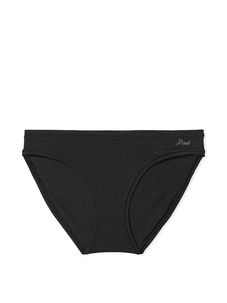 Victoria's Secret PINK Pure Black Cotton Bikini Knickers - Image 3 of 3