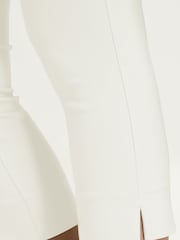 Roman White Chrome Cropped Stretch Capri Trousers - Image 4 of 4