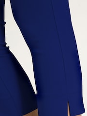 Roman Dark Blue Ground Cropped Stretch Capri Trousers - Image 4 of 4