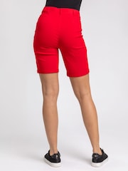 Roman Red Turned Hem Stretch Shorts - Image 2 of 4