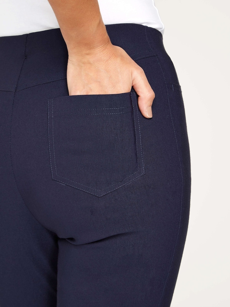 Roman Blue 3/4 Length Stretch Trousers - Image 3 of 4