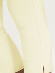 Roman Light Yellow Cropped Stretch Capri Trousers - Image 4 of 4