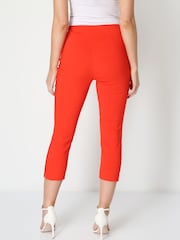 Roman Orange Petite Cropped Stretch Capri Trousers - Image 2 of 4
