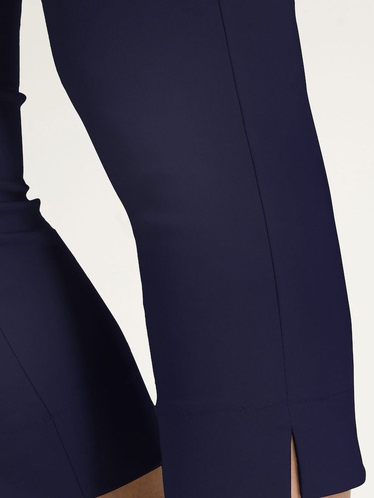 Roman Blue Cropped Stretch Capri Trousers - Image 4 of 4