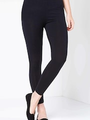Roman Black Stretch Plain Leggings - Image 1 of 4