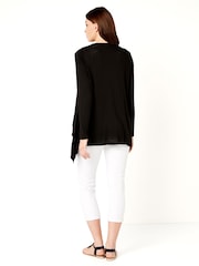 Roman Black Waterfall Front Jersey Cardigan - Image 2 of 4