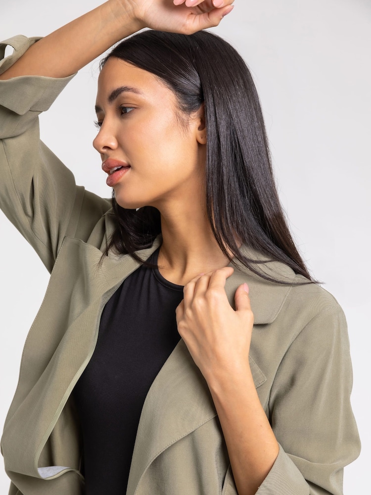Grün - Roman Lange Jacke mit Bindegürtel - Bild 5 von 5 Grün - Roman Lange Jacke mit Bindegürtel - Bild 5 von 5