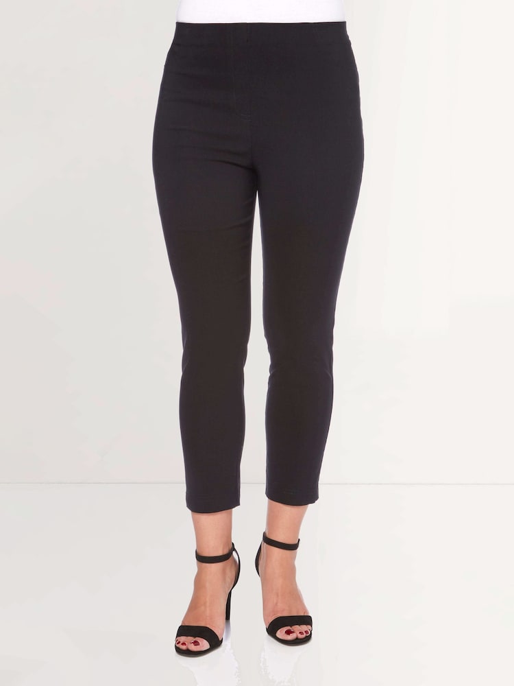 Roman Black 3/4 Length Stretch Trousers - Image 1 of 4