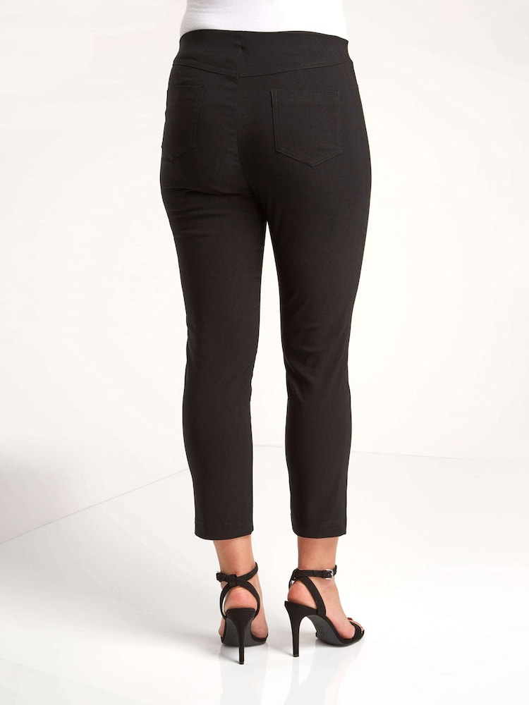 Roman Black 3/4 Length Stretch Trousers - Image 2 of 4