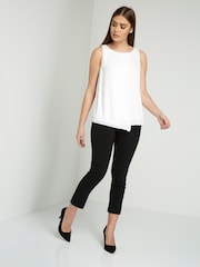Roman Black 3/4 Length Stretch Trousers - Image 3 of 4