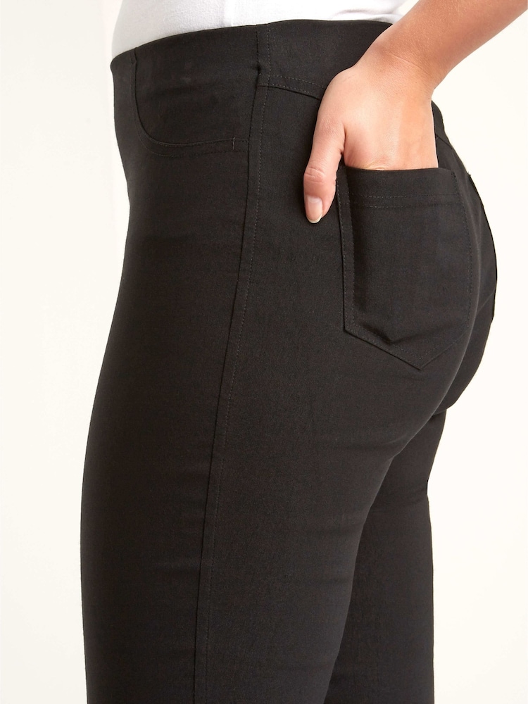 Roman Black 3/4 Length Stretch Trousers - Image 5 of 5 Roman Black 3/4 Length Stretch Trousers - Image 5 of 5