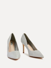 Linzi Silver Overjoyed Stiletto Pointed Court Heels - Image 2 of 4