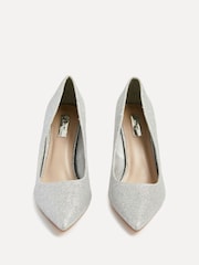 Linzi Silver Overjoyed Stiletto Pointed Court Heels - Image 3 of 4