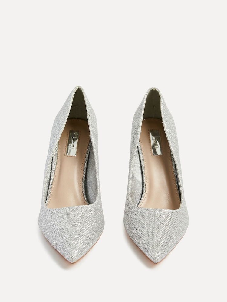 Linzi Silver Overjoyed Stiletto Pointed Court Heels - Image 3 of 4