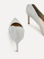 Linzi Silver Overjoyed Stiletto Pointed Court Heels - Image 4 of 4