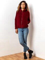 Roman Red Sherpa Borg Fleece Jacket - Image 3 of 4