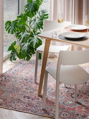 kukoon Red Washable Savanna Flatwoven Vintage Style Traditional Rug - Image 3 of 6
