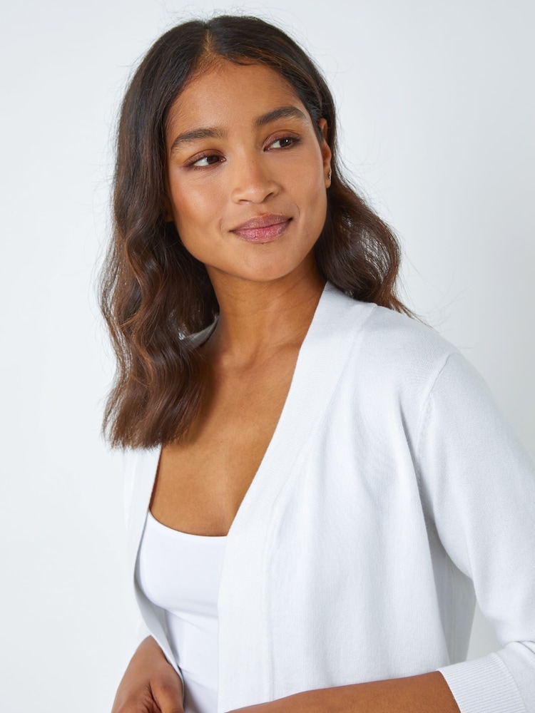 Roman White Knitted Bow Detail Shrug - Image 6 of 6 Roman White Knitted Bow Detail Shrug - Image 6 of 6