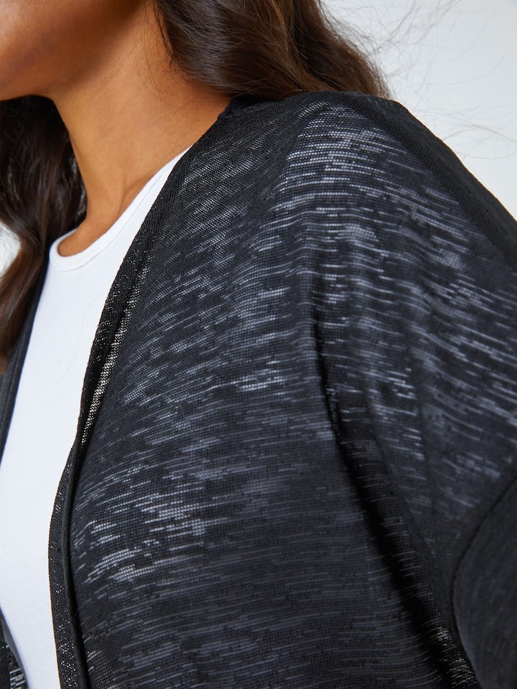 Roman Black Short Sleeve Longline Cardigan - Image 5 of 5