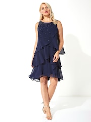 Roman Blue Originals Embellished Frill Swing Dress - Image 2 of 4